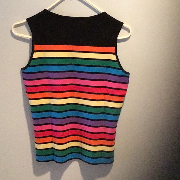 World Republic Rainbow Stripe Sleeveless Pull Over Top Small - Picture 3 of 3